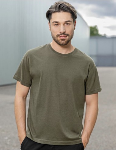 HRM-103-Mens Organic Heavy Luxury Roundneck Tees